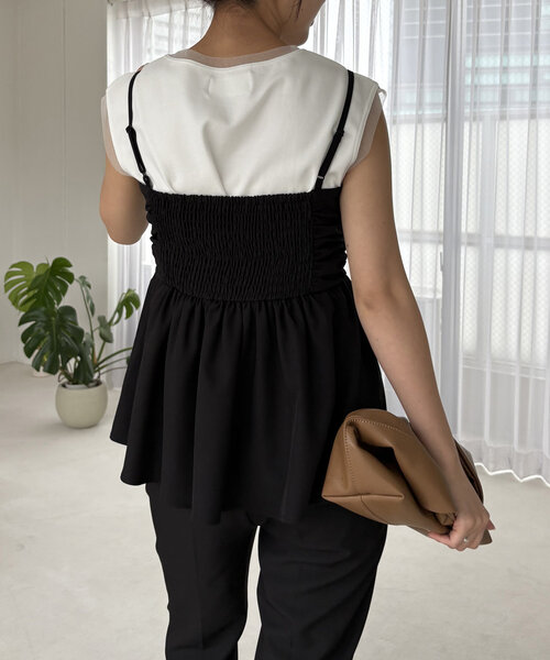 【CAPRICIEUX LE'MAGE 】C.Lペプラムトップス C.L】【セットアップ対応】ペプラムトップス | CAPRICIEUX LE