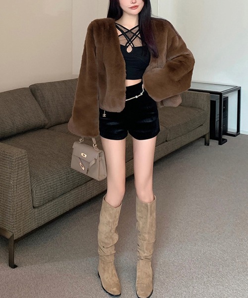 「Jasmine Grandiflorum」 ノーカラーコート FREE ピンク レディース_画像8