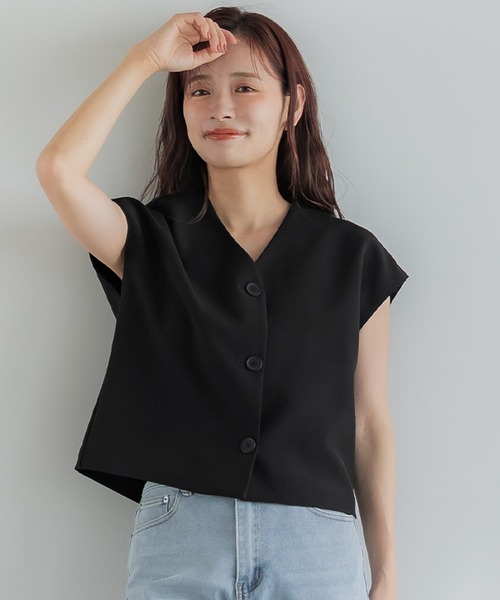 coca ベスト ジレ フレンチスリーブジレ レディース : ZOZOTOWN