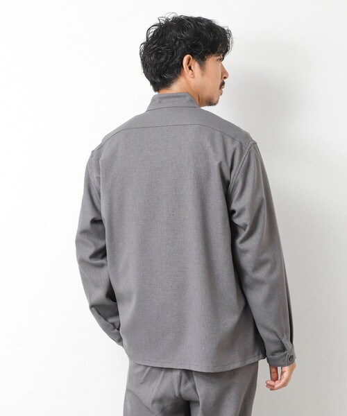 CASEY VIDALENC マオカラー ウールシャツジャケット　グレー　S 楽天市場】casey vidalencの通販