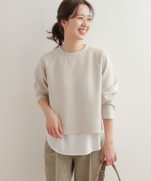 「URBAN RESEARCH DOORS」 長袖カットソー MEDIUM ライトベージュ レディース