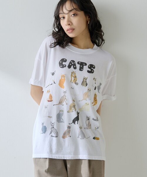 tシャツ 「UNFORTUNATE PORTRAIT」Cats TEE レディース