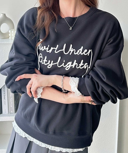 FIRST MOOD トレーナー スウェット 「FIRSTMOODコラボ」コードロゴ刺繍