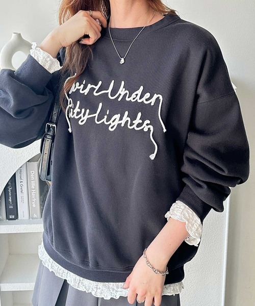 FIRST MOOD トレーナー スウェット 「FIRSTMOODコラボ」コードロゴ刺繍