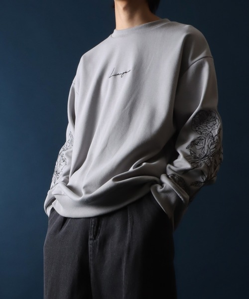 「ANPAS」 長袖Tシャツ L グレー メンズ