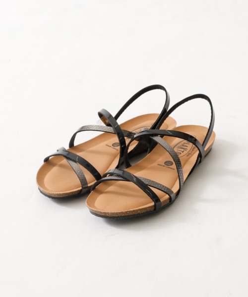 「PLAKTON」 フラットサンダル 37 ブラック レディース_画像3