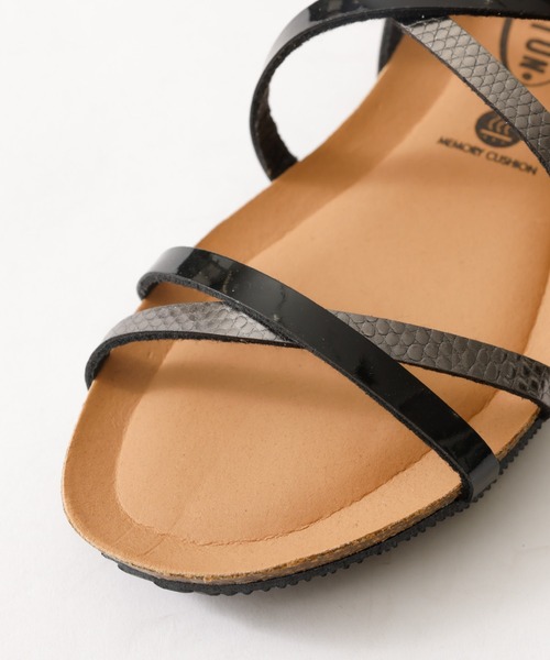 「PLAKTON」 フラットサンダル 37 ブラック レディース_画像4