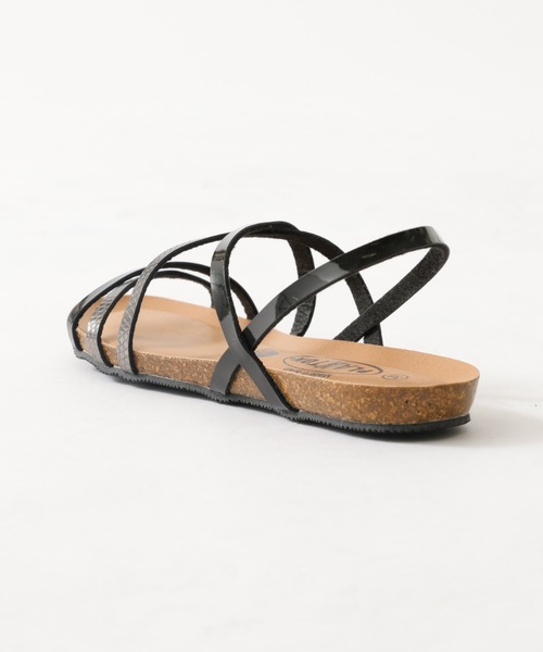「PLAKTON」 フラットサンダル 37 ブラック レディース_画像6