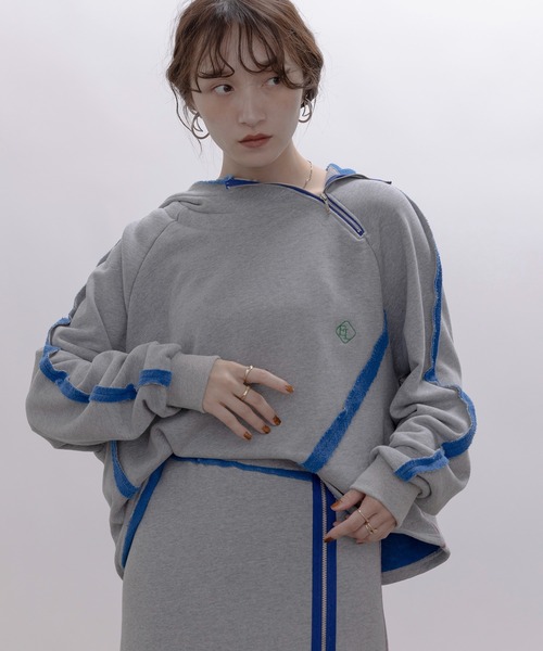 Eimee Law（エイミーロウ） パーカー 配色ボアスウェット ジップ