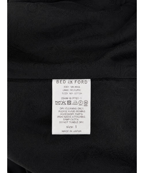 BED J.W. FORD（ベッドフォード） ワイドパンツ パンツ 「BED J.W.