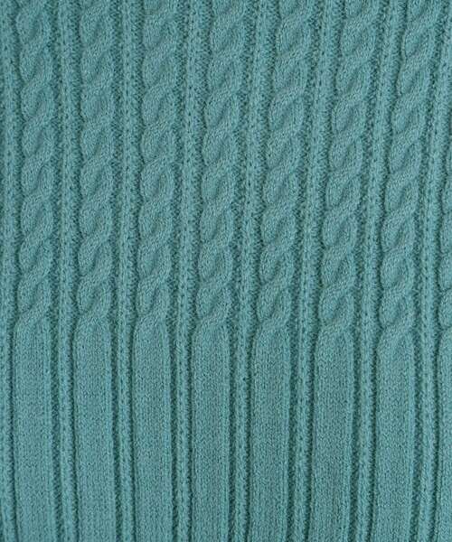 grove（グローブ） ニット セーター 「毛玉軽減／洗える」ミニケーブル