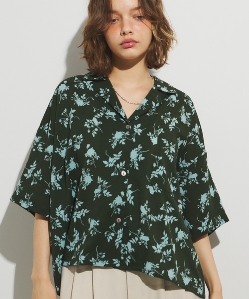 「Unitage」 半袖シャツ FREE ブラウン レディース_画像5