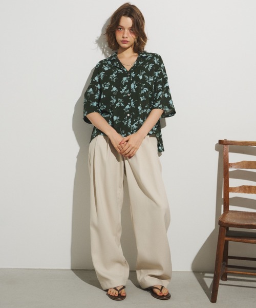 「Unitage」 半袖シャツ FREE ブラウン レディース_画像9