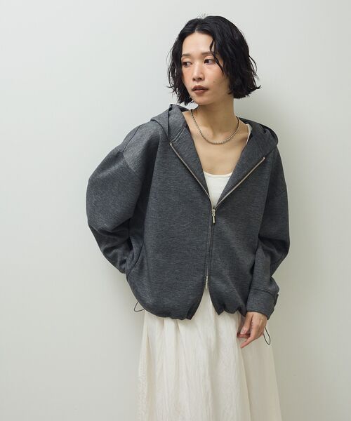 Green Parks ロングZIPパーカー F モカ Green Parks（グリーンパークス） パーカー ダンボールZIPパーカー
