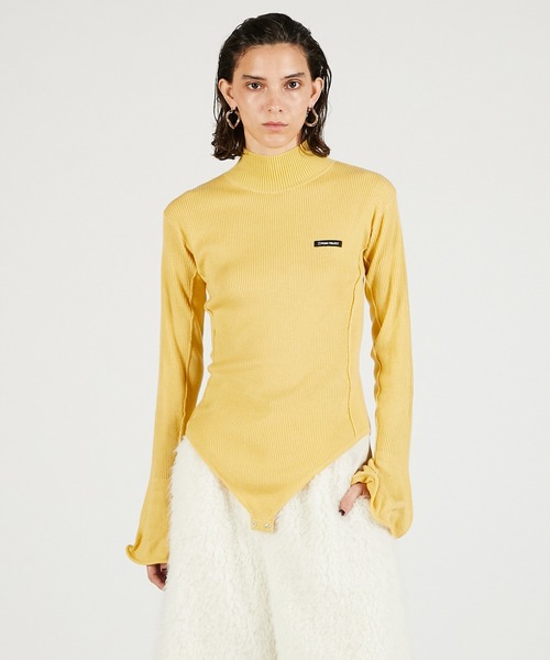 タートルネック ニット セーター ウェーブヘムスリーブリブニット / Wave Hem Sleeve Rib Knit レディース