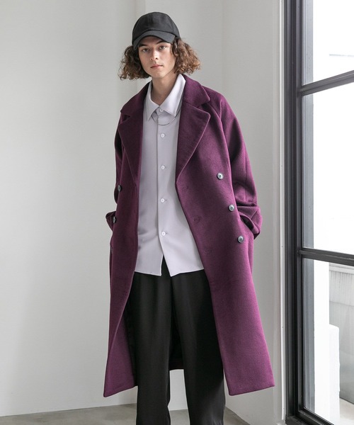 HARE（ハレ） チェスターコート MEDIUM バーガンディー メンズ