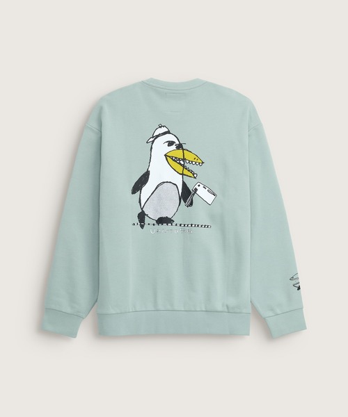 トレーナー スウェット RIROO PENGUIN スウェット / RIROO GFX CREW Gray Olive / VN000TRREMW1