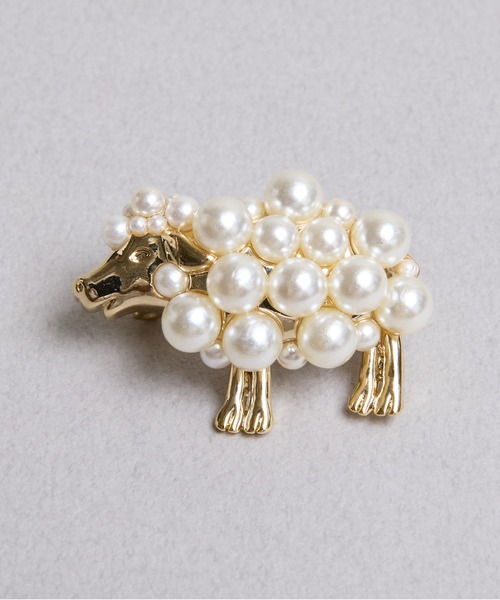 gargle（ガーグル） ブローチ ガーグル：パール羊 ひつじ ブローチ