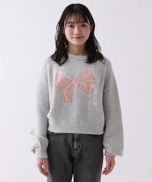 Rene❣️リボンニットsize36 Re:EDIT（リエディ） ニット セーター ネックリボンニットトップス