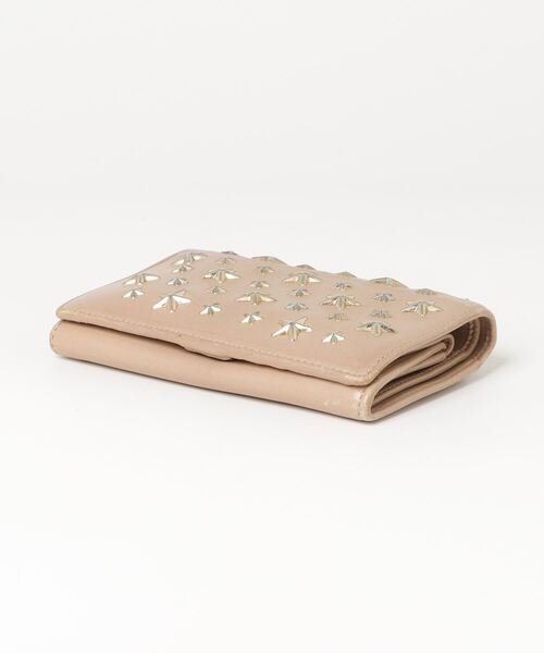 JIMMY CHOO（ジミーチュウ） スタースタッズ 二つ折り 財布 - ピンク