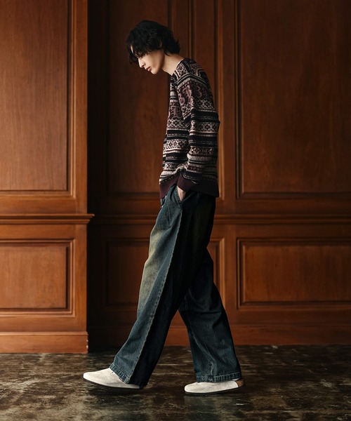 Bleme セーター ニット 3Dジャガード クラシック フェアアイル ウール