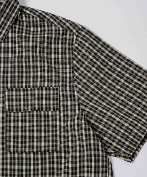 「flaner」 半袖シャツ MEDIUM ブルー レディース_画像4