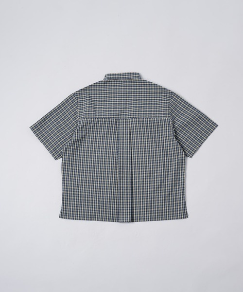 「flaner」 半袖シャツ MEDIUM ブルー レディース_画像9
