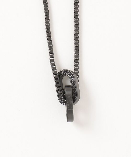 EMPORIO ARMANI 「EMPORIO ARMANI」 ネックレス FREE ブラック メンズ