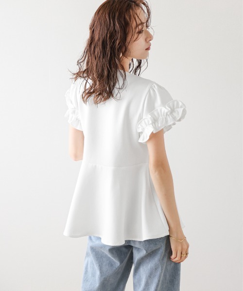 「SUGAR BISKET」 半袖ブラウス フリー ブルー レディース_画像4