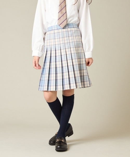 チェック プリーツ スカート（キッズ、ジュニア服、シューズ