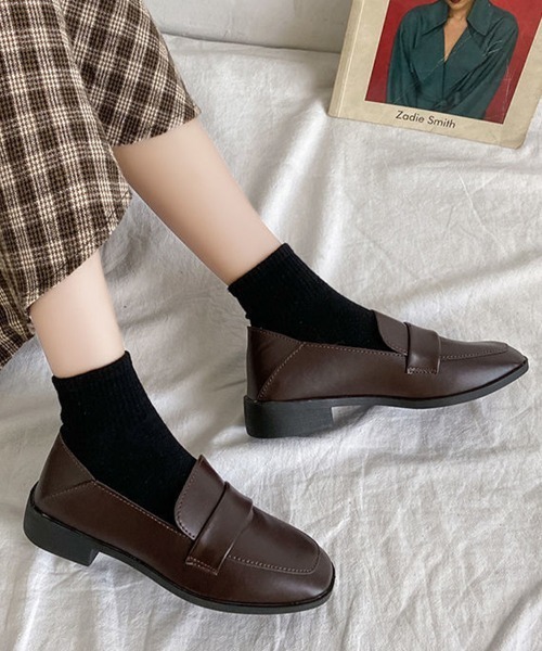 ローファー sonshinbal SONSHINBAL スクエアトゥローファー 25.5cm
