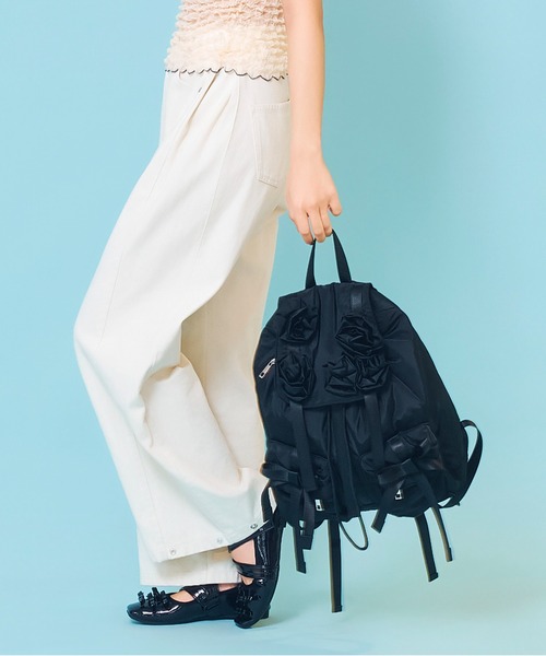 デイバック リュック Casselini(キャセリーニ)バラモチーフバックパック レディースの画像