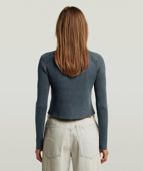 G-STAR RAW ニット セーター 2 Way Washed Slim Knit/ウォッシュド加工 