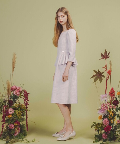 TOCCA（トッカ） 7分袖ワンピース 0 グレー レディース : ZOZOTOWN