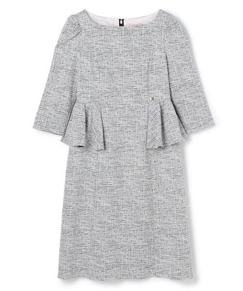 TOCCA（トッカ） 7分袖ワンピース 0 グレー レディース : ZOZOTOWN  