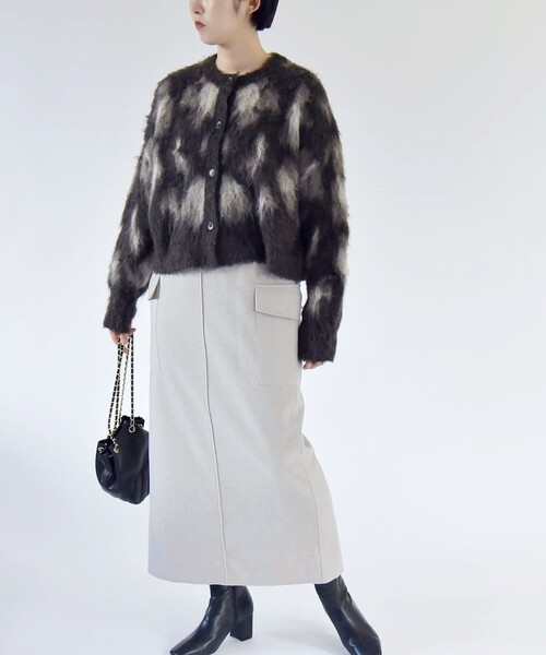 「quaranciel」 スカート ONE SIZE ライトグレー レディース_画像3