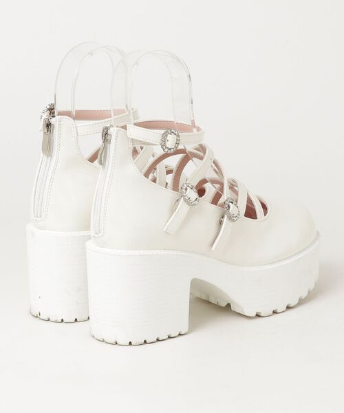 「YOSUKE」 パンプス LL ホワイト レディース_画像2