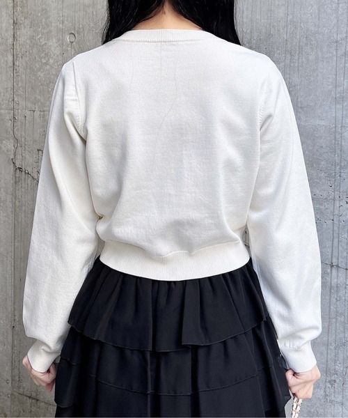 INGNI（イング） カーディガン ビジューボタンニットカーディガン