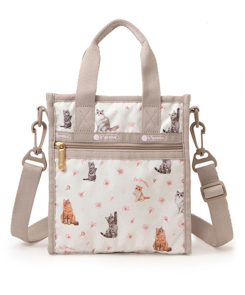 おしゃれキャット柄レスポートサック ショルダーバッグ レスポートサック LeSportsac バッグ ボストンバッグ ショルダーバッグ