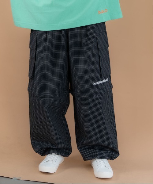 bashful base Oriental ワイドパンツ カーゴパンツ 「bbO」チェック柄