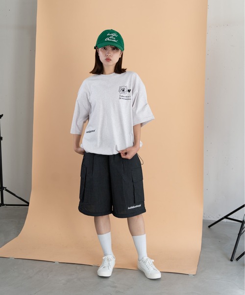 bashful base Oriental ワイドパンツ カーゴパンツ 「bbO」チェック柄