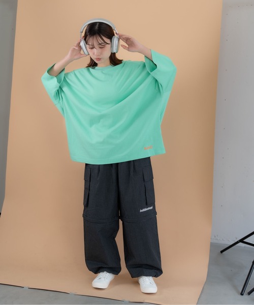 bashful base Oriental ワイドパンツ カーゴパンツ 「bbO」チェック柄 