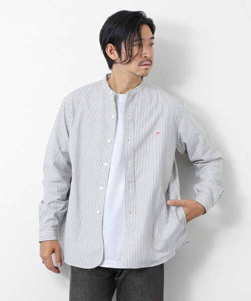 「DANTON」 長袖シャツ 42 ブラック系その他 メンズの画像