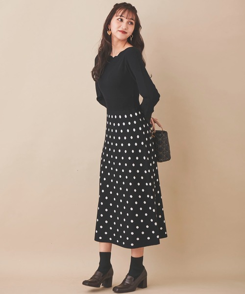 「31 Sons de mode」 ニットワンピース 36 ブラック レディース_画像6