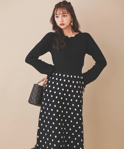 「31 Sons de mode」 ニットワンピース 36 ブラック レディース_画像7