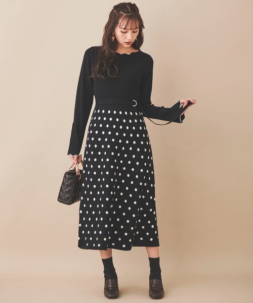 「31 Sons de mode」 ニットワンピース 36 ブラック レディース_画像8
