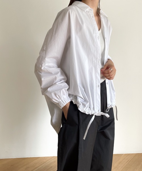 「CANAL JEAN」 「red chop works」長袖ブラウス ONE SIZE ホワイト レディース_画像2
