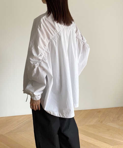 「CANAL JEAN」 「red chop works」長袖ブラウス ONE SIZE ホワイト レディース_画像3