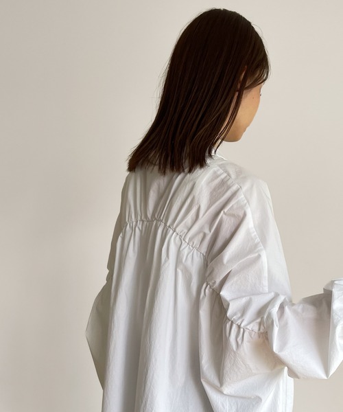 「CANAL JEAN」 「red chop works」長袖ブラウス ONE SIZE ホワイト レディース_画像4