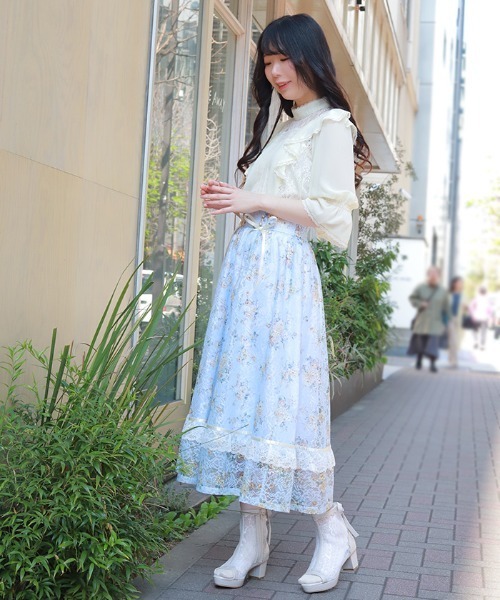 axes femme（アクシーズ ファム） スカート レース×ブーケスカート